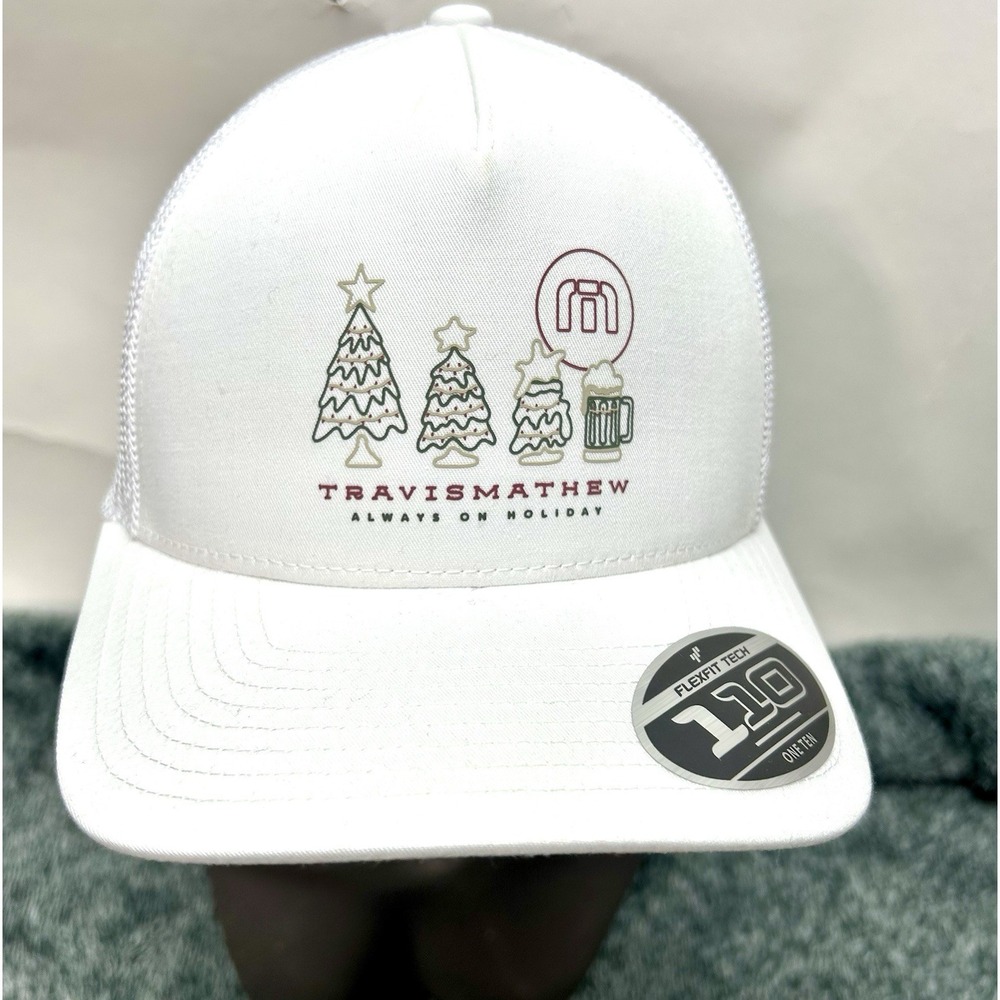 Travis Mathew Gifting Adjustable Snapback Hat Cap White (Y1)